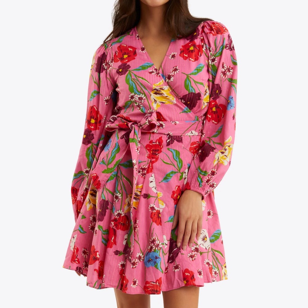 Draper James Jordan Long-Sleeve Wrap Dress